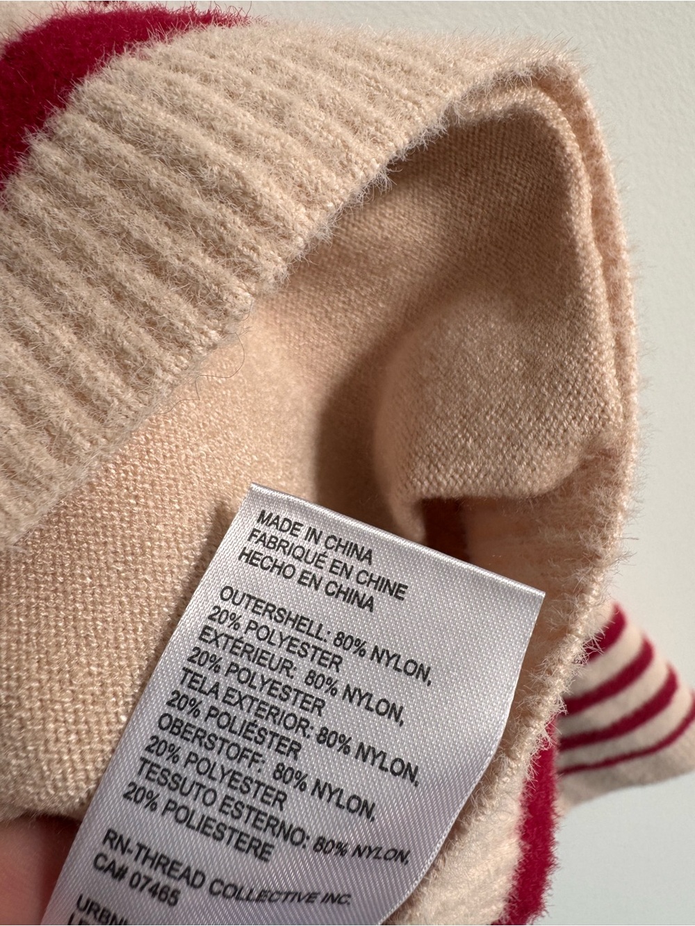 Anthropologie NVLT | Red Cream Striped Lady Jacket Cardigan Sweater ~ Medium - Picture 8 of 10